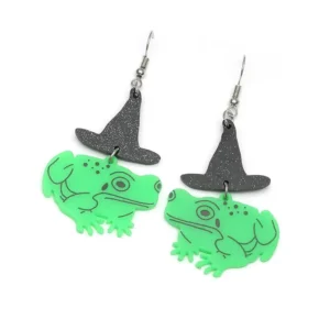 Halloween frog witch  Earrings