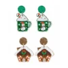 Christmas Ginger Bread House  Earrings
