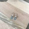 danty silver bar pear earrings