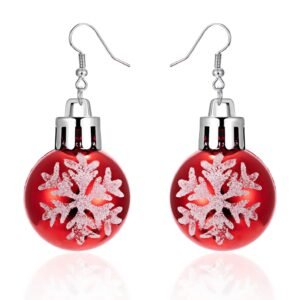 Christmas Red Ball Earrings