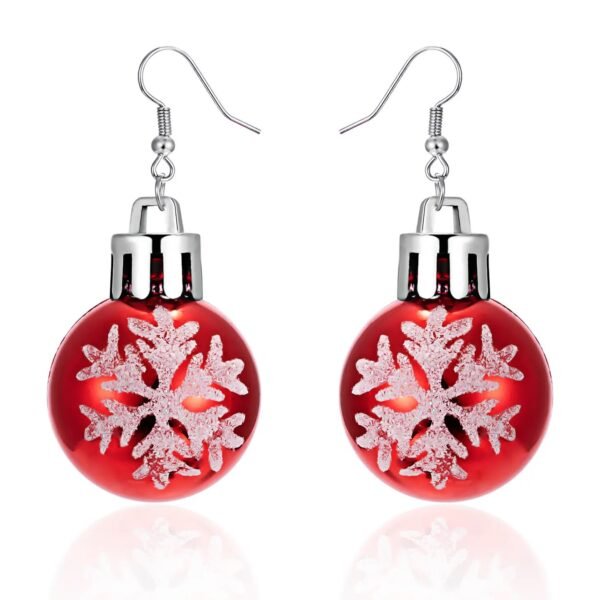 Christmas Red Ball Earrings