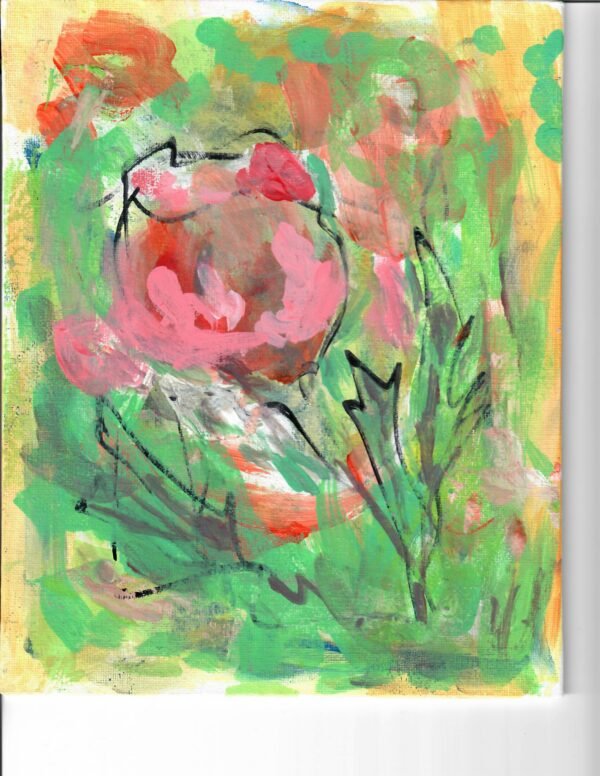 acrylic vibrant color abstract painting original