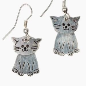 Cat charm earrings