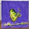 Acrylic abstract Purple Bird Original painting 6"6"