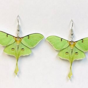 Faancy Light Green Moth dangle Earrings