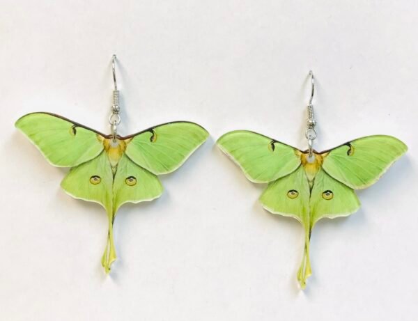 Faancy Light Green Moth dangle Earrings