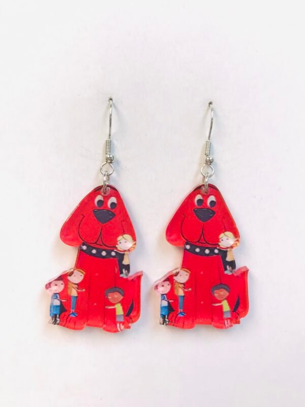 Story book  Red Dog Earrings