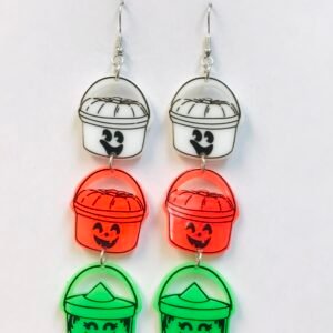 Tri Halloween  pumpkin   Earrings