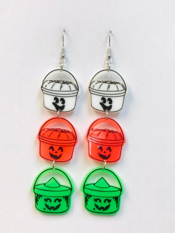 Tri Halloween  pumpkin   Earrings