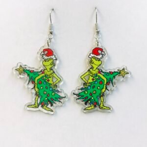 Xmas tree acrylic earrings