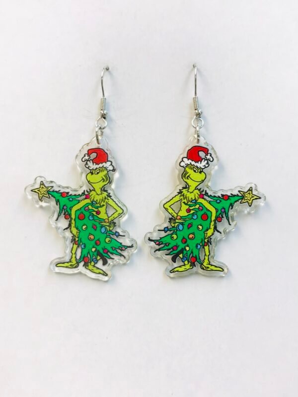 Xmas tree acrylic earrings