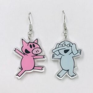 Happy pigs charm earrings