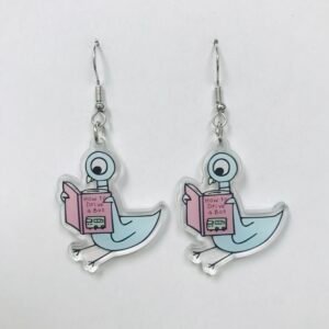 Book reading ducks acrylic earrings