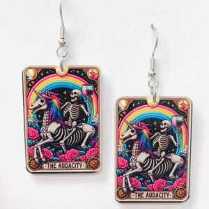 The Audacity  taro card earrings
