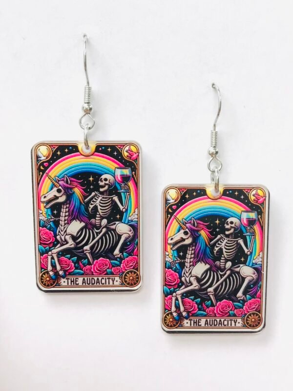 The Audacity  taro card earrings