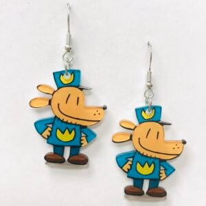 Cartoon dog character earrings