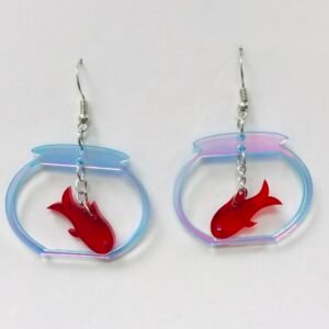 Gold Fish Bowl earrings