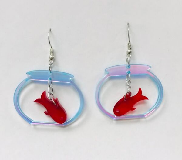 Gold Fish Bowl earrings
