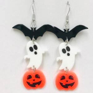 Tri Halloween  pumpkin   Earrings