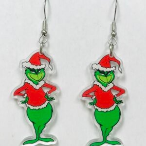 Grinch Christmas Acrylic Earrings