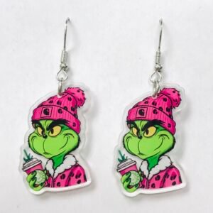 Grinch Christmas Earrings