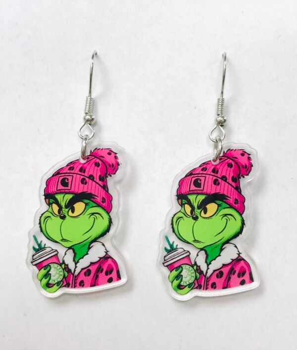 Grinch Christmas Earrings