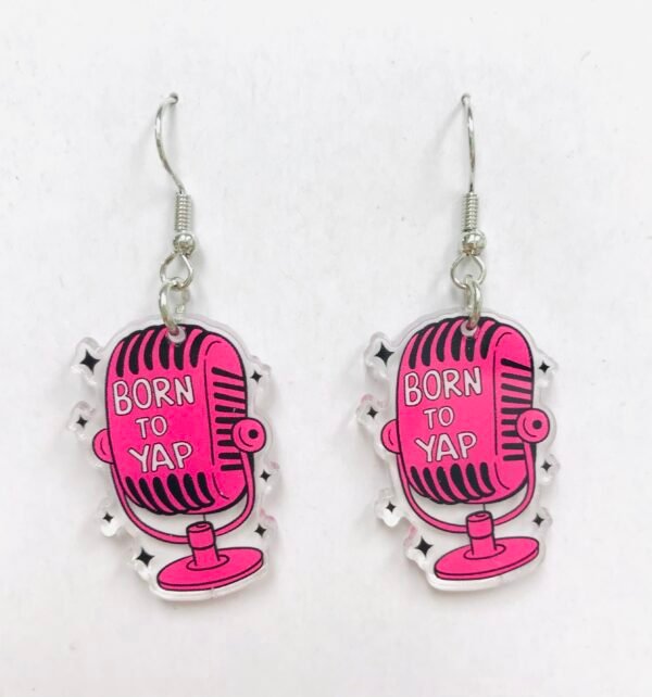 Born to Yap Microphone Earrings