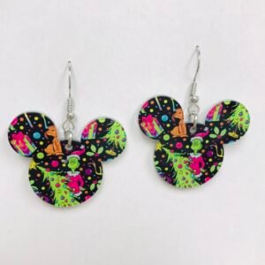 Art Grinch Mouse Acrylic earrings