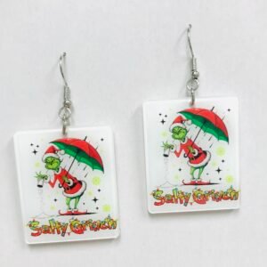 Christmas  Acrylic Square  earrings