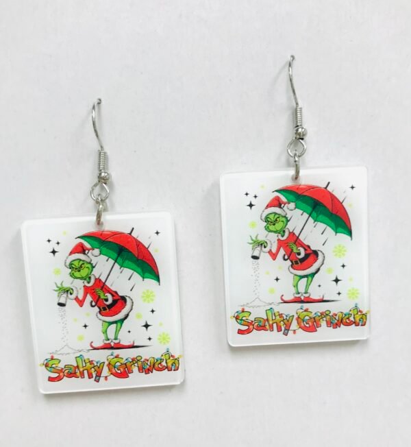 Christmas  Acrylic Square  earrings