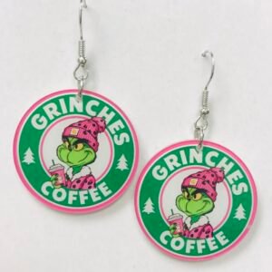 Grinch Coffee earrings