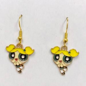 Enamel Bug Eye cheer leader earrings