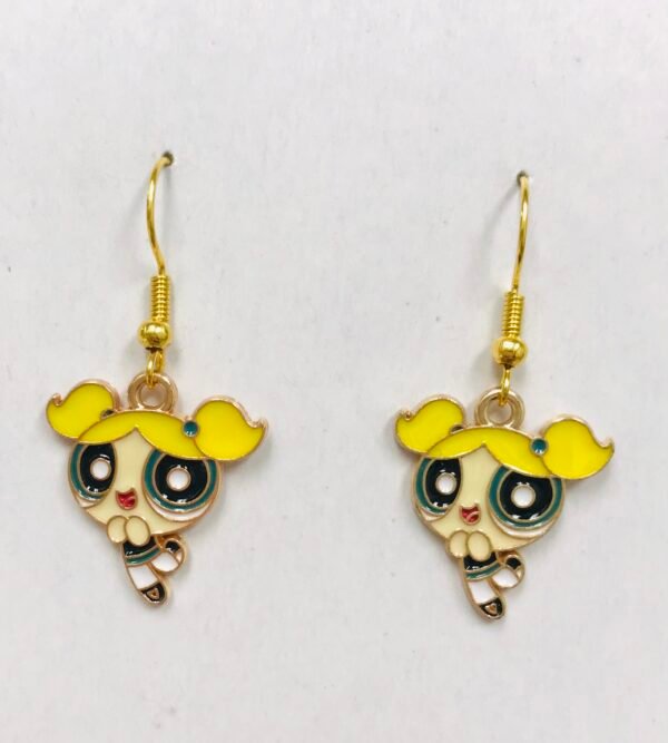 Enamel Bug Eye cheer leader earrings