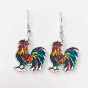 Rooster acrylic earrings