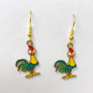 Enamel Rooster earrings