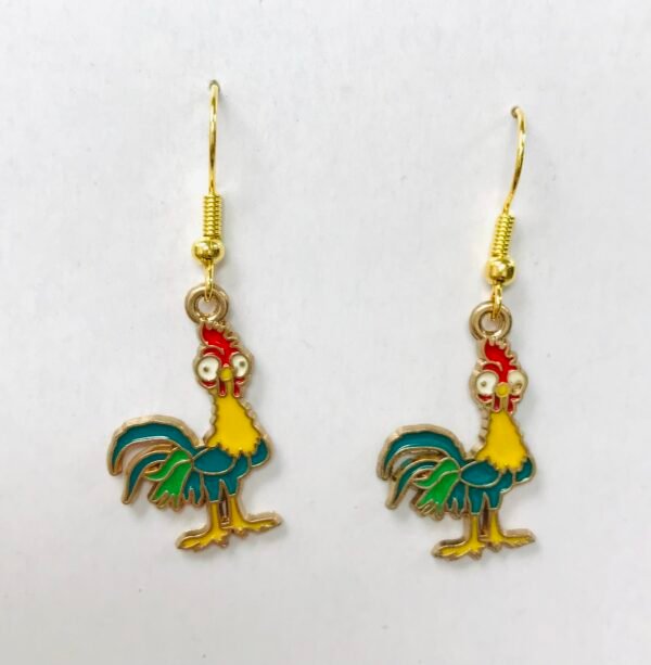 Enamel Rooster earrings
