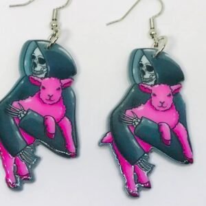 monster and lamb earrings